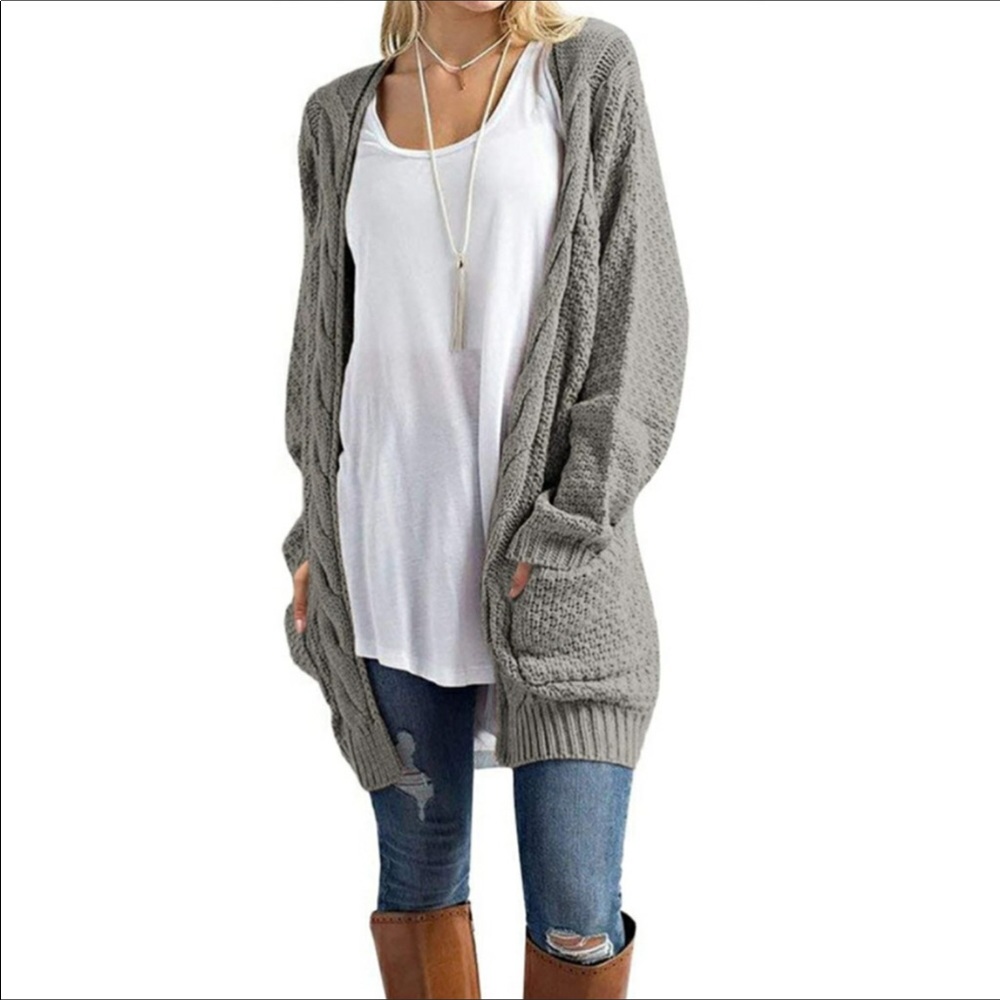 🆕️Open Front Chunky Cable Loose CardiganSweater